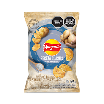 Pasabocas Margarita Papas Fritas Sal Receta Clásica x 120 gr  