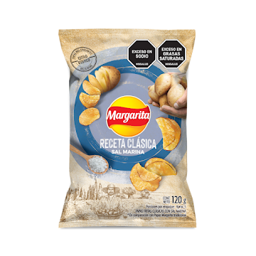 Pasabocas Margarita Papas Fritas Sal Receta Clásica x 120 gr  