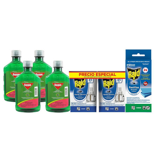 Combo Protección Raid Completo Raid Raid x 6 Limpiador para todas las superficies del baño, efectivo para remover restos de jabón, marcas de agua dura y suciedad difícil, a la vez que deja un agradable aroma a limpieza, ingredientes que penetran