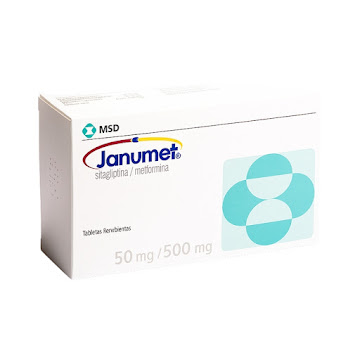Janumet 50/500Mg   Tabletas Caja x28Tab. MSD Sitagliptina Metformina     