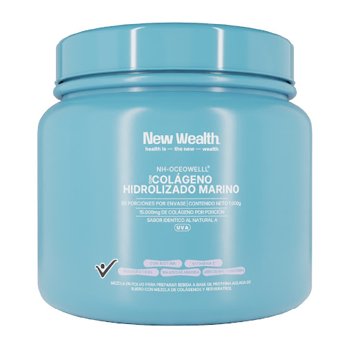 Colágeno Hidrolizado Newhealth Marino Sabor Uva Tarro x 1000 gr