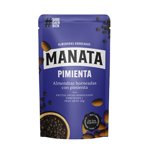 Almendras Horneadas Manata Pimienta Paquete x 30 gr