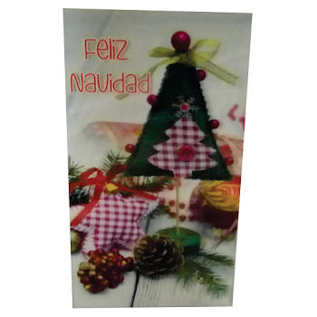 Tarjeta De Navidad En Tercera Dimensión Con Movimiento3d x 1 und  