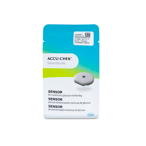Sensor Accuchek Smart Para Monitoreo De Glucosa Caja x 1 Unidad