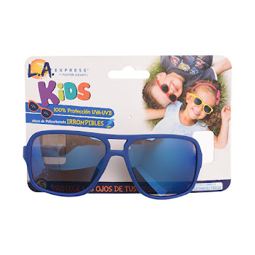 Gafas De Sol Lax Kids Nerds Color Azul x1 und  