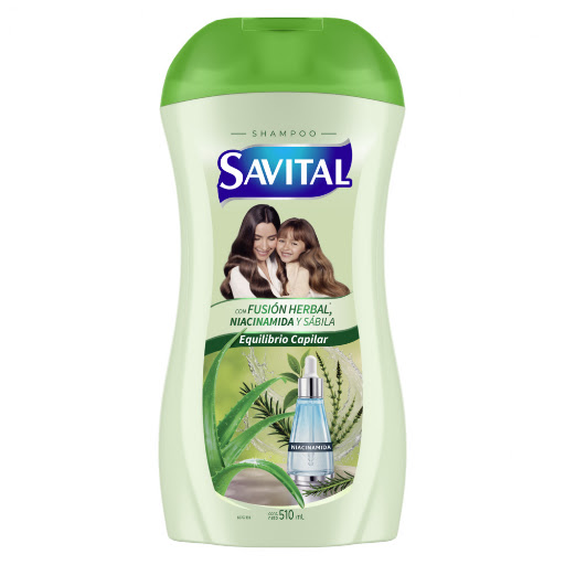 Shampoo Savital Fusion Herbal Con Niacinamida Botella x 510 ml