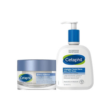 Combo Crema Facial Optimal Hydration Gel 48g + Limpiador Piel Grasa 237ml Cetaphil Pack x 2 und  
