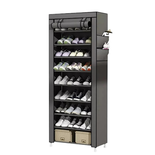 Zapatero Portatil Con Cubierta Para Ahorro De Espacio UNIMARC Unidad x 1 Organiza tu calzado de forma práctica, limpia y elegante con este zapatero portátil de 9 niveles. Su estructura es resistente, ligera y fácil de armar, ideal para espacios pequeños. Cuenta con una cub