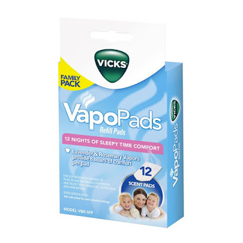 Almohadillas Vapopads Vicks Aroma Eucalipto, Lavanda Y Romero Caja x 12 und  