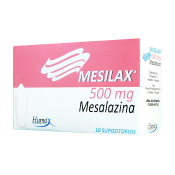 Mesilax Mesalazina 500 mg Caja x 10 Supositorios  