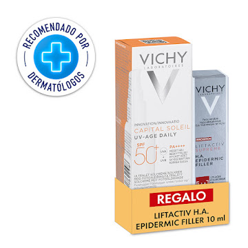 Protector Solar Vichy   Capital Soleil UV Age Spf50 + Liftavtive Supreme HA Filler Pack x 2 und 