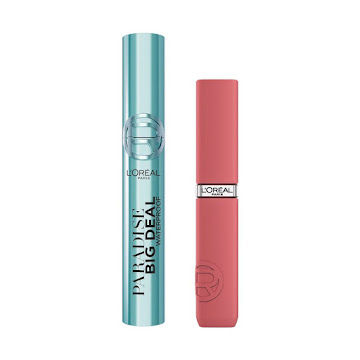 Combo Pestañina Lash Paradise Big Deal Waterproof + Labial Loreal Paris Infalible Le mette Major Crush  