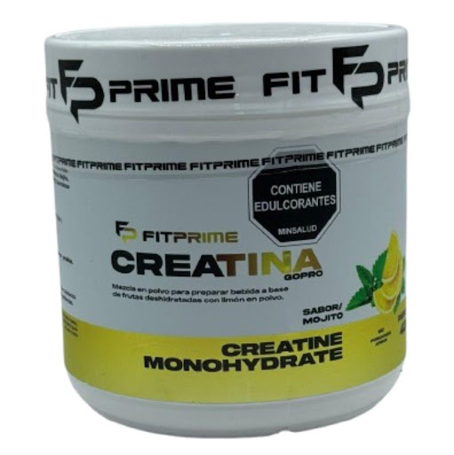 Creatina GO PRO Fit Prime, sabor mojito X 420gr (60 servicios) Fit Prime Envase pet x 1 Nuestra creatina sabor mojito ayuda a mejorar los niveles de fuerza, energía, rendimiento físico y mental, tanto para quienes entrenan como quienes buscan sentirse mejor en su día a día.