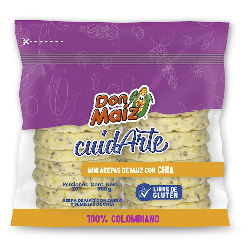 Mini Arepitas Don Maíz Con Semillas De Chía x 20 und