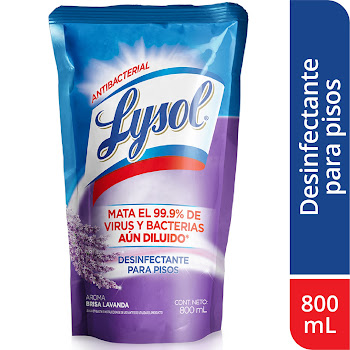 Desinfectante Para Pisos Lysol Antibacterial Aroma Brisa Lavanda x 800Ml   