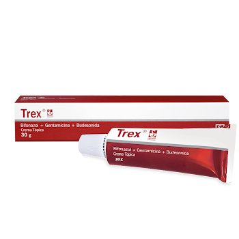Trex Bifonazol + Gentamicina + Budesonida 1g/0,1g/0,02g Siegfried Crema Tubo x 30 gr  