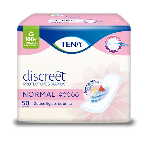 Protectores Tena Discreet Normal Paquete x 50 und