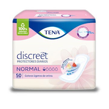 Protectores Tena Discreet Normal Paquete x 50 und  