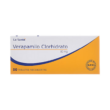 Verapamilo 80 mg La   Santé Caja x 50 Tabletas  