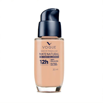 **Base Vogue Mate Natural con Ácido Hialurónico Trigo x30ml  