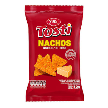 Pasabocas Yupi Tosti Nachos Queso Paquete x 160 gr  