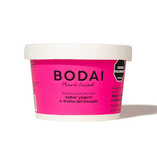 Helado De Coco Bodai Sabor A Yogurt Y Frutos Del Boque Empaque x 80 gr 