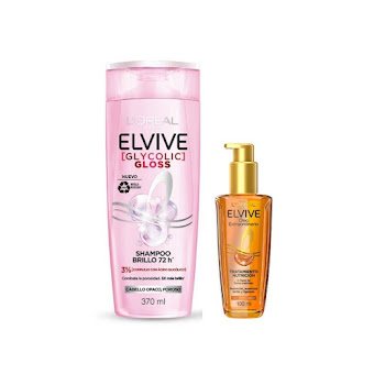 Combo Shampoo Elvive Glicólico x 370 ml + Tratamiento Elvive Óleo Extraordinario x 100 ml  