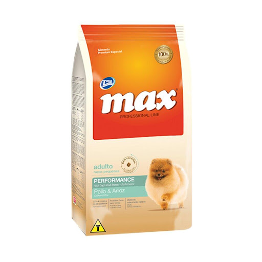 MAX C ADULTO RP PERFORMANCE 8 KG MAX  x 1 Alimento para adultos razas Pequeñas de Pollo & Arroz. Enriquecido con vitaminas y minerales. Contiene antioxidantes. Alimento sin colorantes ni aromatizantes artificiales.
