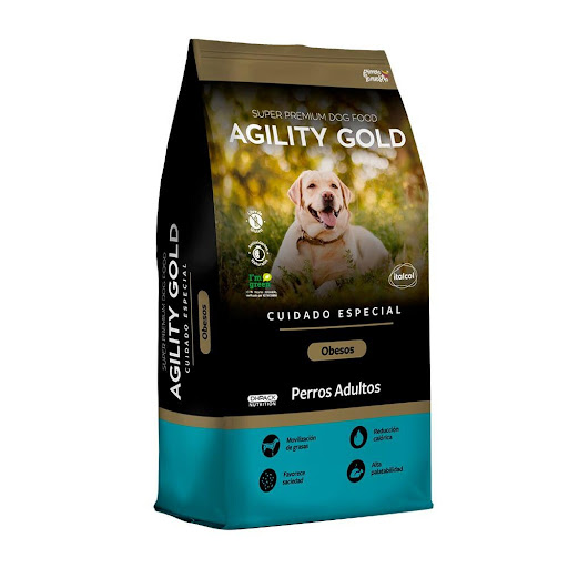 AGILITY GOLD C OBESOS 1,5 KG AGILITY GOLD  x 1 Agility Gold  Adultos Obesos, contamos con la inclusión de L-Carnitina que favorece la movilización de grasas y musculatura magra. Sumado a la inclusión de prebióticos como la inulina que promueven e