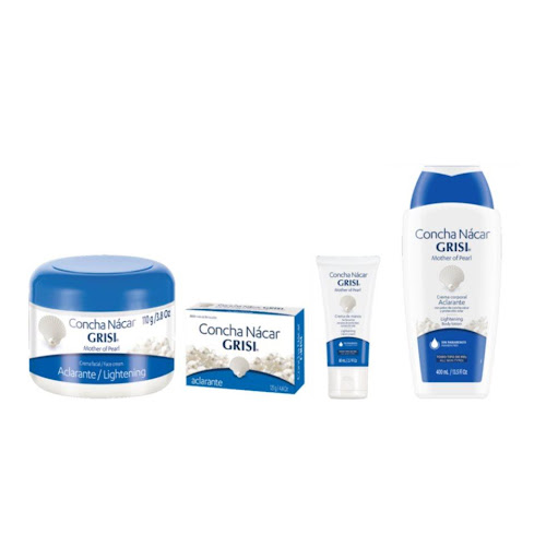 Kit Concha de Nacar- Crema Facial Corporal de Manos y Jabon de Barra - Grisi Grisi Kit x 4 Kit Concha de Nacar 4 Productos:

Los productos de Concha de Nacar  tienen una formula enriquecida con polvo de Concha de Nácar y Vitamina C.
Ayuda a desvanecer pequeñas manchas en la piel.
ayuda a ac