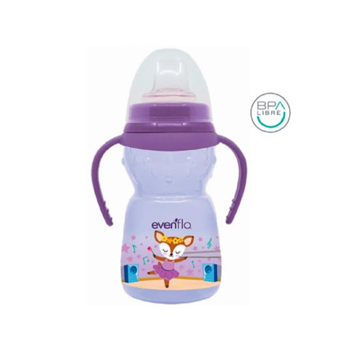 Taza Entrenadora 10 onzas Lila- Evenflo Evenflo Vaso con tapa x 1 Practica Taza entrenadora de boquilla suave de silicón que facilita la transición del biberón al vaso entrenador