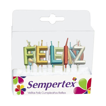 Velitas Sempertex Letras De Metal Feliz Cumpleaños Surtidas x 1 und  