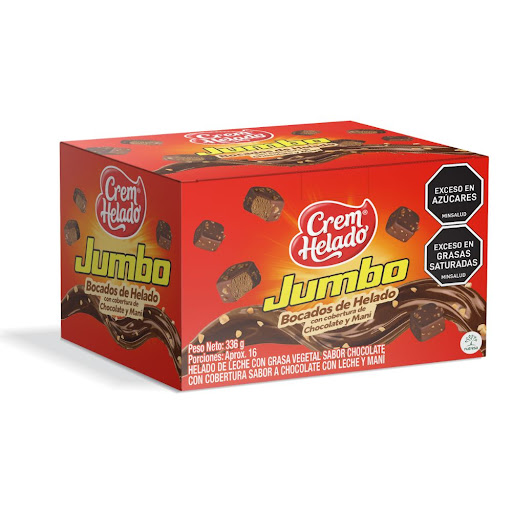 Bocados Crem Helado Con Cobertura De Chocolate Y Maní x 336 gr