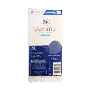 Guantes Latex Farmatodo Talla Única Paquete x 10 und  