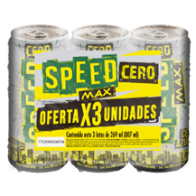 OFT Bebida Energetica   Speed Max Cero Azucar x 3 Pack/269Ml c/u 