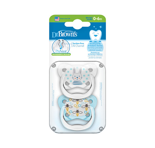 Chupo De Entretención   Prevent 0-6 Meses Azul X 2 Unidades 