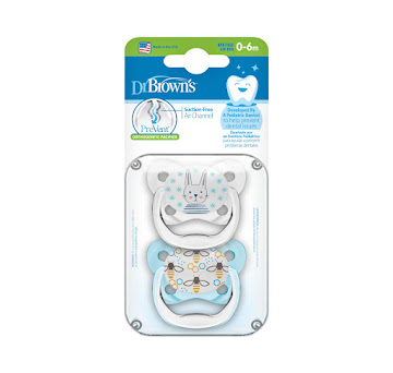 Chupo De Entretención   Prevent 0-6 Meses Azul X 2 Unidades 