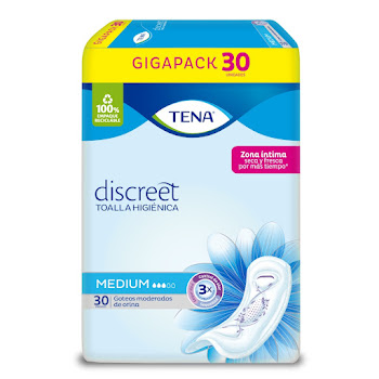 Toallas Higiénicas Tena Discreet Medium Paquete x 30 und  