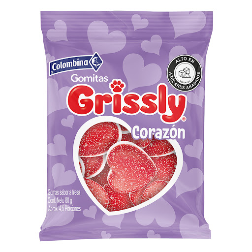 Goma Colombina Grissly Corazón x 80 gr