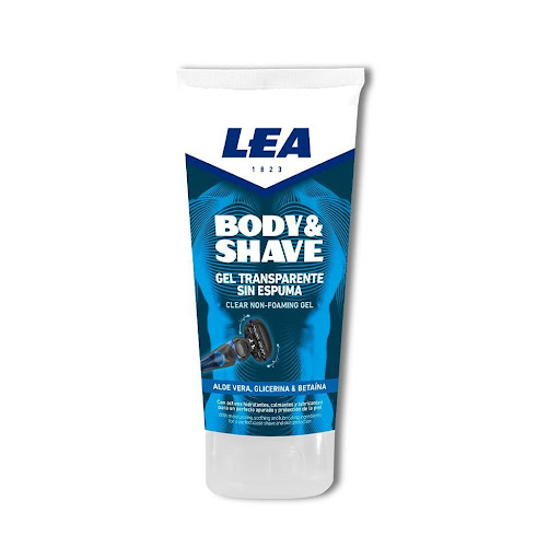 LEA Gel Transparente Depilación Masculina Body & Shave LEA Frasco x 1 El Gel BODY& SHAVE está especialmente formulado para depilar el cuerpo del hombre consiguiendo que la máquina se deslice con suavidad para un rasurado  perfecto y confortable. Su Fórmula Transparente 