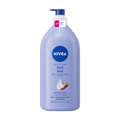 Crema Corporal NIVEA Soft Milk piel seca Hidratante Profunda Botella x 1000 ml