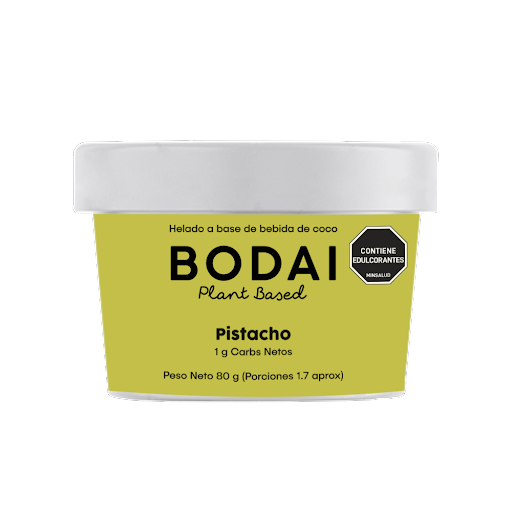 Helado de Coco Bodai Vegano Sabor Pistacho Frasco x 80 gr