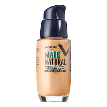 Base Líquida Vogue Mate Natural Tono Glamour En Vidrio x 30 ml  