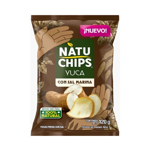 Chips De Yuca Natuchips Con Sal Marina Bolsa x 120 gr