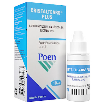 Cristaltears Plus Poem Carboximetilcelulosa Sódica + Glicerina 0.5%/0.9% Megalabs x 10 ml  