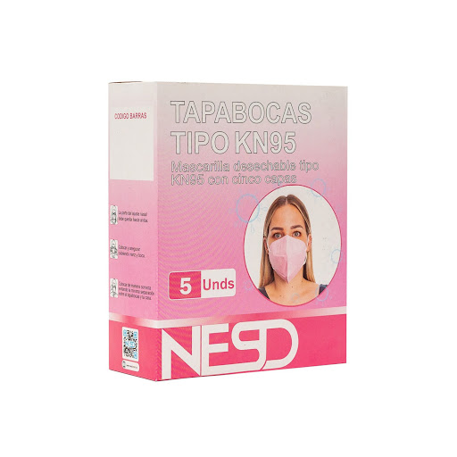 Tapabocas KN95 Color Rosado X 5 und