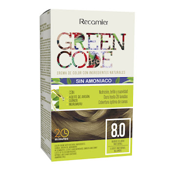 Kit Tinte Recamier Green Code Ingredientes Naturales Rubio Claro # 8.0 x 1 und  