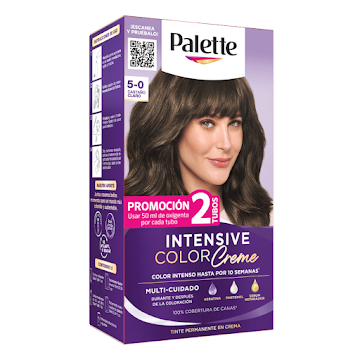 Tinte Palette Intensive Color Creme 5-0 Castaño Claro Caja x 1 und  