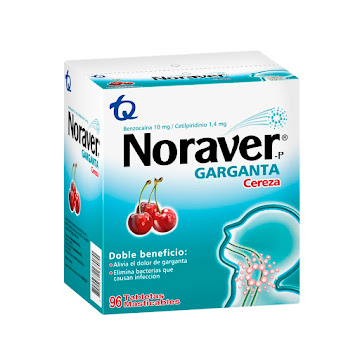 Noraver Garganta Sabor Cereza Caja x 96 Tabletas  
