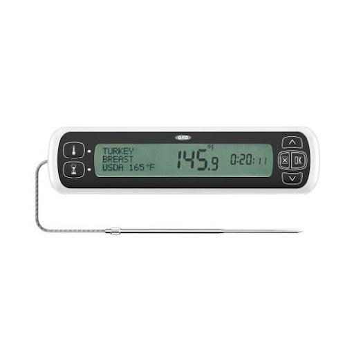 Termómetro digital OXO Precision en acero inoxidable Oxo Caja x 1 Termómetro de lectura rápida y pantalla digital grande. Perfecto para controlar la temperatura en carnes, líquidos y postres con precisión profesional.